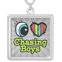 Bright Eye Heart I Love Chasing Boys Jewelry