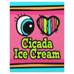 Bright Eye Heart I Love Cicada Ice Cream Flyer