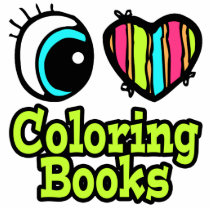 Bright Eye Heart I Love Colouring Books Photo Sculpture
