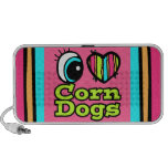 Bright Eye Heart I Love Corn Dogs Speaker