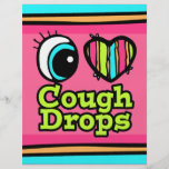 Bright Eye Heart I Love Cough Drops Personalised Flyer