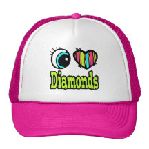 Bright Eye Heart I Love Diamonds Hat