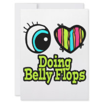 Bright Eye Heart I Love Doing Belly Flops Personalised Announcement