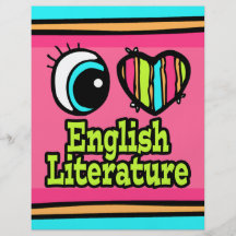 Bright Eye Heart I Love English Literature Personalized Flyer