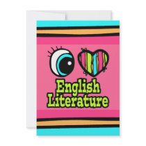 Bright Eye Heart I Love English Literature Custom Announcement