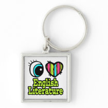 Bright Eye Heart I Love English Literature Key Chain