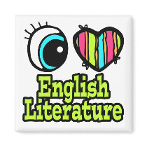 Bright Eye Heart I Love English Literature Fridge Magnets
