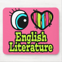 Bright Eye Heart I Love English Literature Mouse Pad