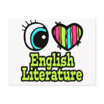 Bright Eye Heart I Love English Literature Postcard