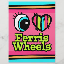 Bright Eye Heart I Love Ferris Wheels Full Colour Flyer