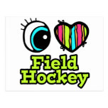 Bright Eye Heart I Love Field Hockey Postcards