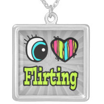 Bright Eye Heart I Love Flirting Necklaces