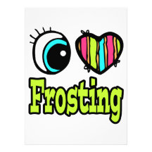 Bright Eye Heart I Love Frosting Personalised Announcements
