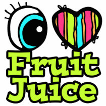 Bright Eye Heart I Love Fruit Juice Photo Sculptures