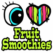 Bright Eye Heart I Love Fruit Smoothies Photo Cutouts