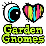 Bright Eye Heart I Love Garden Gnomes photo sculptures