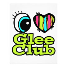 Bright Eye Heart I Love Glee Club Custom Invites