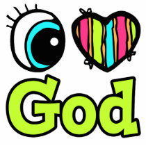 Bright Eye Heart I Love God Photo Cutout