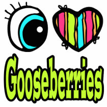 Bright Eye Heart I Love Gooseberries Photo Cutout