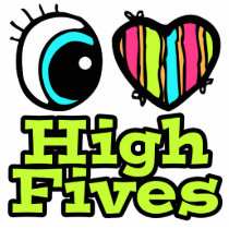 Bright Eye Heart I Love High Fives Photo Sculptures
