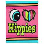 Bright Eye Heart I Love Hippies flyers
