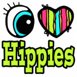 Bright Eye Heart I Love Hippies photo sculptures