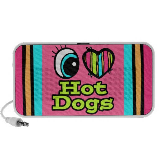 Bright Eye Heart I Love Hot Dogs Speaker