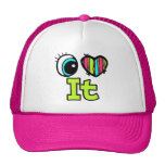 Bright Eye Heart I Love It Mesh Hats