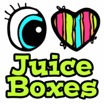 Bright Eye Heart I Love Juice Boxes Photo Sculptures