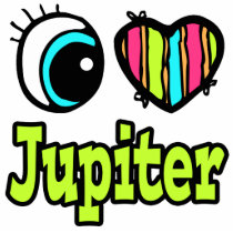 Bright Eye Heart I Love Jupiter Photo Cutouts
