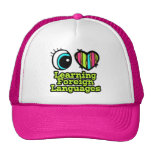 Bright Eye Heart I Love Learning Foreign Languages Mesh Hats