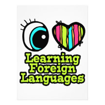 Bright Eye Heart I Love Learning Foreign Languages Custom Announcement