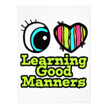 Bright Eye Heart I Love Learning Good Manners Personalised Invite