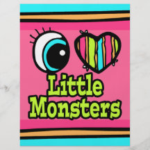 Bright Eye Heart I Love Little Monsters Flyer