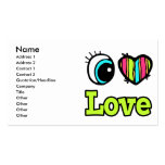 Bright Eye Heart I Love Love Business Card Templates