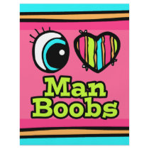 Bright Eye Heart I Love Man Boobs Flyer Design