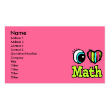 Bright Eye Heart I Love Math Business Card