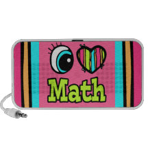 Bright Eye Heart I Love Math iPhone Speaker