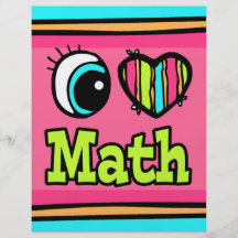Bright Eye Heart I Love Math Personalised Flyer