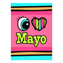 Bright Eye Heart I Love Mayo Invitation