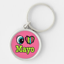 Bright Eye Heart I Love Mayo Keychain