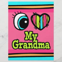 Bright Eye Heart I Love My Grandma Flyer