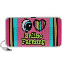 Bright Eye Heart I Love Online Farming PC Speakers