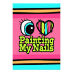 Bright Eye Heart I Love Painting My Nails Custom Announcement
