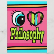 Bright Eye Heart I Love Philosophy Flyer Design