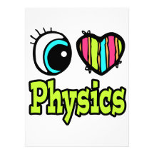 Bright Eye Heart I Love Physics Personalized Invites