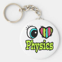 Bright Eye Heart I Love Physics Key Chains