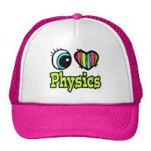Bright Eye Heart I Love Physics Mesh Hat