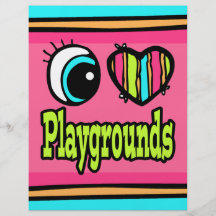 Bright Eye Heart I Love Playgrounds Personalized Flyer
