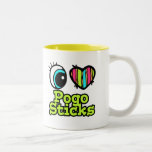 Bright Eye Heart I Love Pogo Sticks Coffee Mugs
